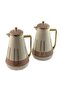 2-Piece Tea & Coffee Flask, 1 Liter, White & Pink & Gold - 2