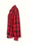 Single Pocket Oversize Red Plaid Shirt - 4