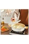 Swiss Crystal 13-Piece Ceramic Cookware Set with Utensils, White Beige - 2