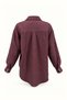 Striped Textured Oversize Pocket Detail Plum Modal Shirt - 4