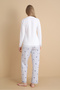 Mirano 3101 Waffle Soft Fabric Bow Patterned Winter Home Women's Pajama Set - 5