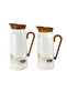 2-Piece Thermal Flask Set, 0.75L & 1L, White / Brown - 3