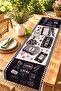 Black and White Cinema Instruments Patterned Runner/Tablecloth/Placemat