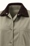 Velvet Collar, Waist Drawstring Detail, Padded Khaki Jacket - 2
