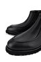 Men's Genuine Leather Black Casual Boots - 3