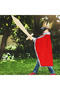 King Costume Set Red Cloak Golden Crown And Scepter Set Prince Capes Halloween Costume For Kids Teen Adult Cosplay Costumes - 2