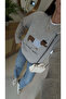 Lucky Light Gray Dog Figured Knitwear - 4