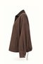 Velvet Collar, Waist Drawstring Detail, Coffee-Colored Jacket - 3