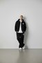 Men's Black Printed Hooded Jacket Baggy Tracksuit Set - 2