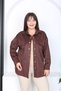 Women's Plus Size Suede Shirt - 3