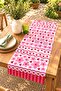 Pink Floral Cat Patterned Runner / Tablecloth / Placemat - 2