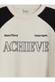 Özmarka New Season Beige Crew Neck Boys' Thick Sweatshirt - 4