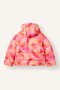 Patterned Asymmetrical Zippered Inflatable Hooded Coat for Girls I1295A826Wn - 2