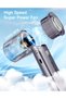KALAMAN Handheld Portable Fan with Ice Cooler, 5000mAh Rechargeable Personal Fan,[15H Cooling Time] Mini Y Powerful [12000+ RPM] Small Pocket Fans for Travel/Outdoor/Office Quiet Neck Fan (Black) - 5