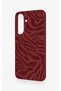 Samsung A27 Compatible Claret Red Zebra Patterned Silicone Case - 4