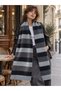Retro Striped Oversize Knitwear Scarf Unisex Gray - 5