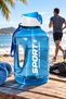 2.5 Liter Blue Colored Flask with Handle and Straw (Sport Pattern) - 4