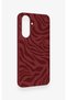 Samsung A37 Compatible Claret Red Zebra Patterned Silicone Case - 3