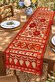 (No Tassels) 3D Embroidery Carpet Patterned Runner / Tablecloth / Placemat - 3