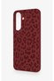Samsung A27 Compatible Claret Red Leopard Patterned Silicone Case - 4
