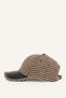 Men's Houndstooth Patterned Leather Visor Cap Hat H5455Ax26Wn - 3