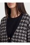 Rmz Gi̇yi̇m Farkiyla V Plaid Embroidered Women's Knitwear Cardigan - 3