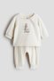 2 Parçalı Aplikeli Sweatshirt Set