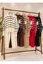 Knitwear Buttoned Striped Cardigan Trousers Two-Piece Set - 3