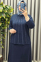 Women's Clothing Plus Size Five-Stripe Stone Mevlana Skirt Double Set - 5