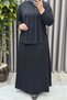 Women's Clothing Plus Size Five-Stripe Stone Mevlana Skirt Double Set - 4