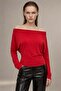 Long Sleeve Loose One Shoulder Low-Cut Bluz