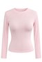 Women's Long Sleeve Crew Neck Basic Blouse - 5