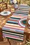 Zebra with Glasses and Floral Pattern Runner/Tablecloth/American Service Mat - 3