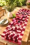 Red Chess Patterned Runner / Tablecloth / Placemat