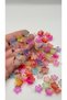 Flower Model Gilded Beads 75 Pieces Mixed Color - 2