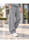 Men's steel knit trousers – wide leg relaxed fit elastic waist tie vertical striped men's trousers - 3