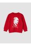 Esvab • Modern & Distinctive Zero Roba Collar Ataturk Printed Boys' Sweatshirt