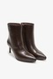 Elodie Brown Leather Women's Heeled Boots - 3