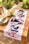 Birds in the Cup Patterned Runner/Tablecloth/American Service - 2