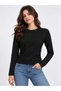 Women's Crew Neck Long Sleeve Basic Blouse