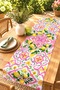 Pink Striped Lemons Patterned Runner / Tablecloth / Placemat