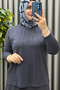 Women's Clothing Plus Size Five-Stripe Stone Mevlana Skirt Double Set - 2