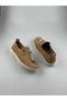 Women's Tan Suede Rubber Laced Sports Shoes - 2