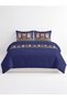 Rmz Gi̇yi̇m Farkiyla Striped Embroidered Double Cotton Duvet Cover Set - 2