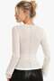 Lace Detailed Long Sleeve V-Neck Bluz - 4
