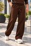Men's steel knit trousers – wide leg relaxed fit elastic waist tie vertical striped men's trousers - 6