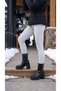 Leather Look Side Zipper High Thick Heeled Winter Women's Short Boots Bootie - 7