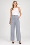Silver Gray Pockets, Elastic Waist, Comfortable Cut, Wide Leg, Double Pleated Palazzo Trousers