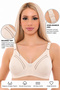Cotton Combed Cotton Wire Free Supportless Unpadded Non-Padded Non-Cupped Gathering Minimizer Bra Sb1007