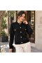 Women's Premium Viscose Blended Gold Buttoned Knitwear Jacket - Standard Size Cardigan 8750 - 3